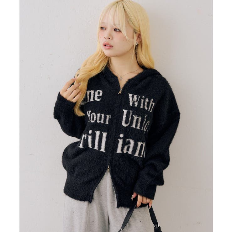 ロゴフェザーWZIPパーカー | NICE CLAUP / OLIVE des OLIVE　OUTLET | 詳細画像31 
