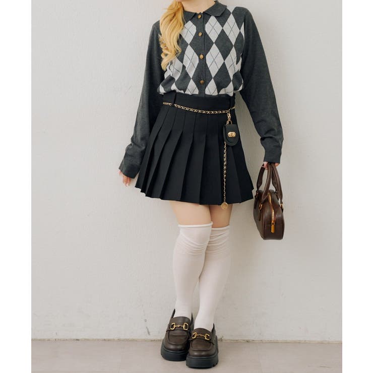 アーガイル襟ニット | NICE CLAUP / OLIVE des OLIVE　OUTLET | 詳細画像4 