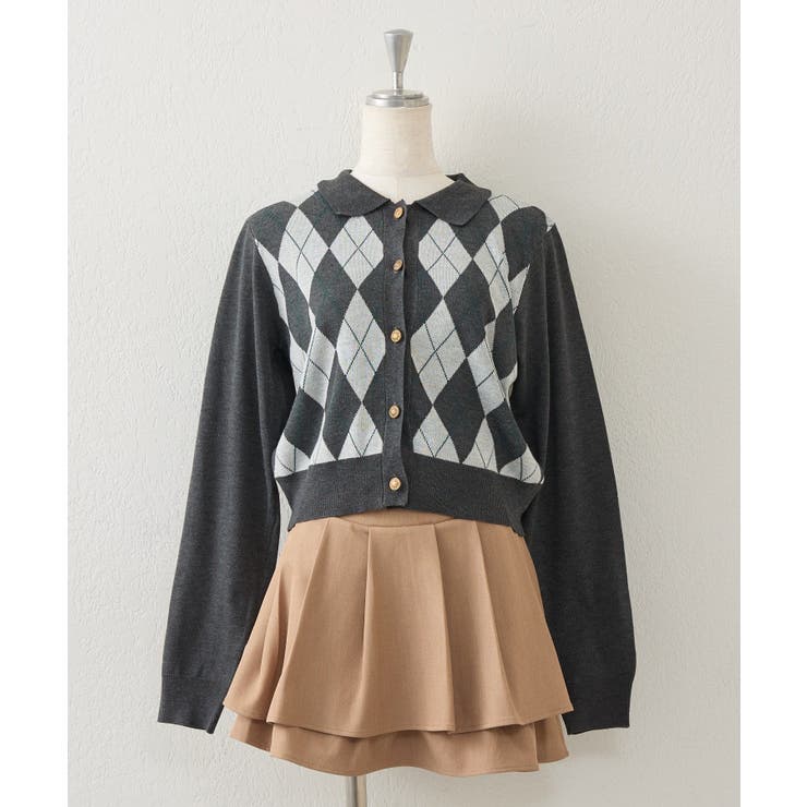 アーガイル襟ニット | NICE CLAUP / OLIVE des OLIVE　OUTLET | 詳細画像7 