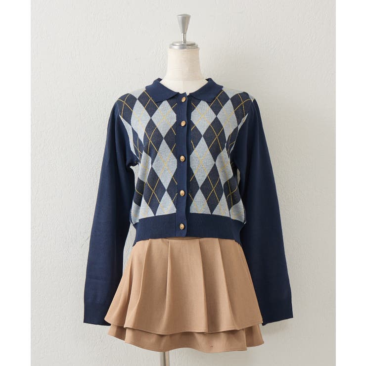 アーガイル襟ニット | NICE CLAUP / OLIVE des OLIVE　OUTLET | 詳細画像8 