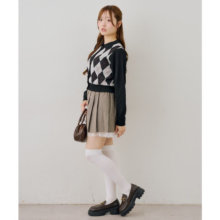 アーガイル襟ニット | NICE CLAUP / OLIVE des OLIVE　OUTLET | 詳細画像17 