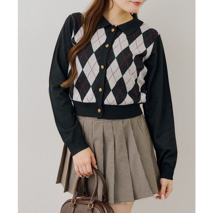 アーガイル襟ニット | NICE CLAUP / OLIVE des OLIVE　OUTLET | 詳細画像20 
