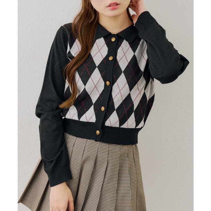 アーガイル襟ニット | NICE CLAUP / OLIVE des OLIVE　OUTLET | 詳細画像21 