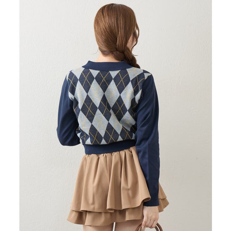アーガイル襟ニット | NICE CLAUP / OLIVE des OLIVE　OUTLET | 詳細画像23 