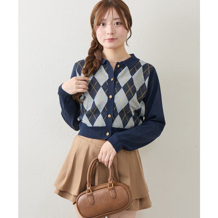 アーガイル襟ニット | NICE CLAUP / OLIVE des OLIVE　OUTLET | 詳細画像29 