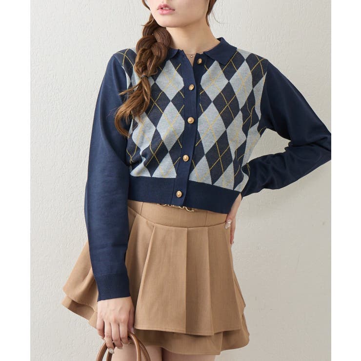 アーガイル襟ニット | NICE CLAUP / OLIVE des OLIVE　OUTLET | 詳細画像30 