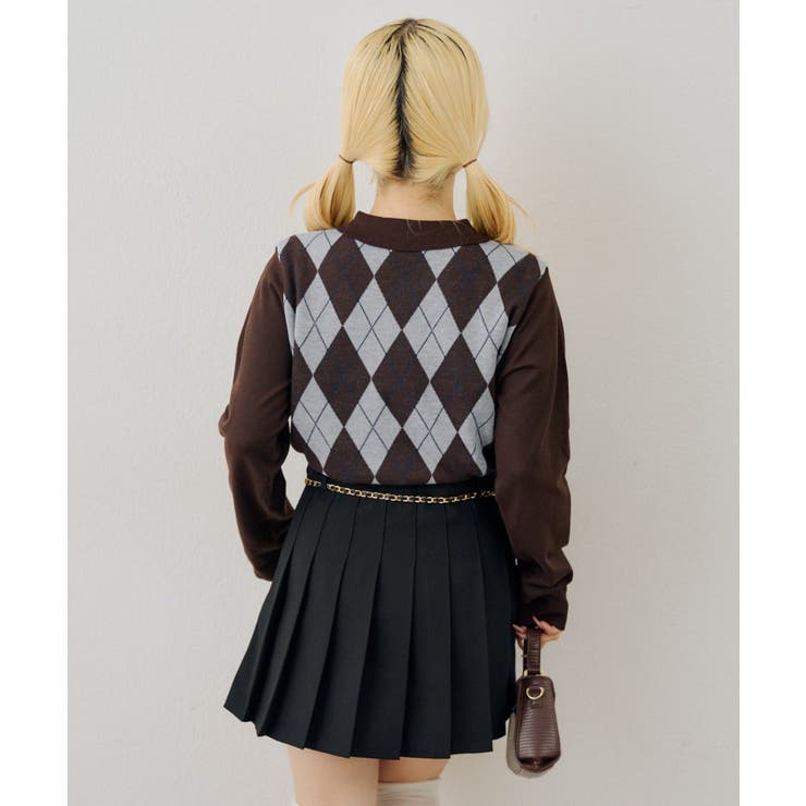 アーガイル襟ニット | NICE CLAUP / OLIVE des OLIVE　OUTLET | 詳細画像34 