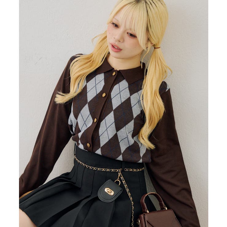 アーガイル襟ニット | NICE CLAUP / OLIVE des OLIVE　OUTLET | 詳細画像36 