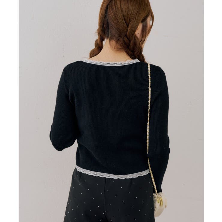 フロントギャザーレーストリムカーディガン | NICE CLAUP / OLIVE des OLIVE　OUTLET | 詳細画像25 