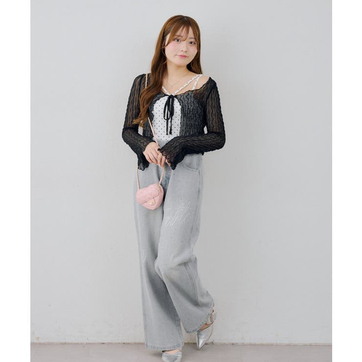 【セットアイテム】シアーカーディガン×ドットキャミ | NICE CLAUP / OLIVE des OLIVE　OUTLET | 詳細画像19 