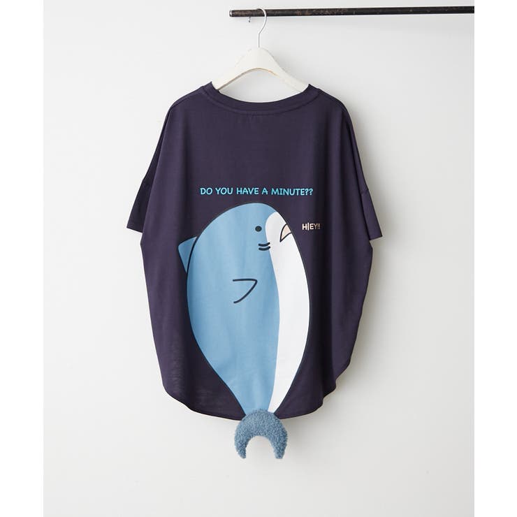 ネイビー | アソートアニマル尻尾Tシャツ | NICE CLAUP / OLIVE des OLIVE　OUTLET