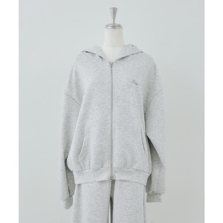 グレー系 | 【セットアップ対応可】ラメダンボールZIPパーカー | NICE CLAUP / OLIVE des OLIVE　OUTLET
