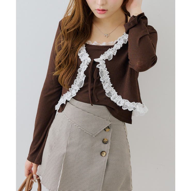 【セットアイテム】レース付カーディガン×レース付キャミ | NICE CLAUP / OLIVE des OLIVE　OUTLET | 詳細画像25 