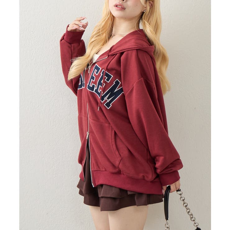 裏毛BIGロゴZIPパーカー | NICE CLAUP / OLIVE des OLIVE　OUTLET | 詳細画像11 