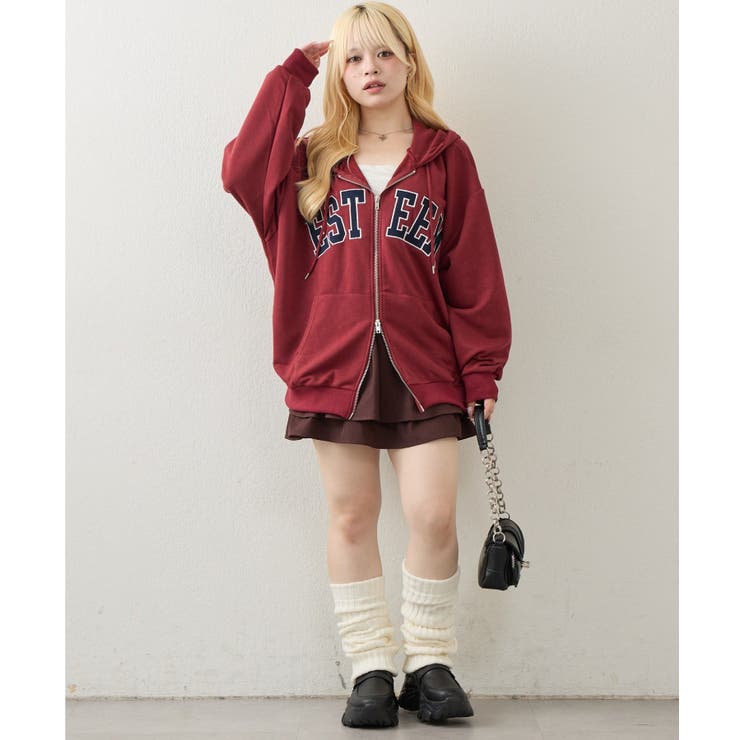 裏毛BIGロゴZIPパーカー | NICE CLAUP / OLIVE des OLIVE　OUTLET | 詳細画像13 