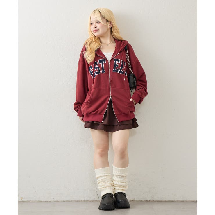 裏毛BIGロゴZIPパーカー | NICE CLAUP / OLIVE des OLIVE　OUTLET | 詳細画像15 