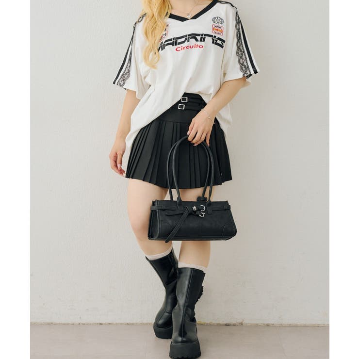 袖レースゲームTシャツ | NICE CLAUP / OLIVE des OLIVE　OUTLET | 詳細画像6 