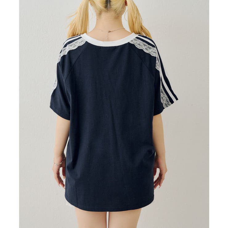 袖レースゲームTシャツ | NICE CLAUP / OLIVE des OLIVE　OUTLET | 詳細画像11 