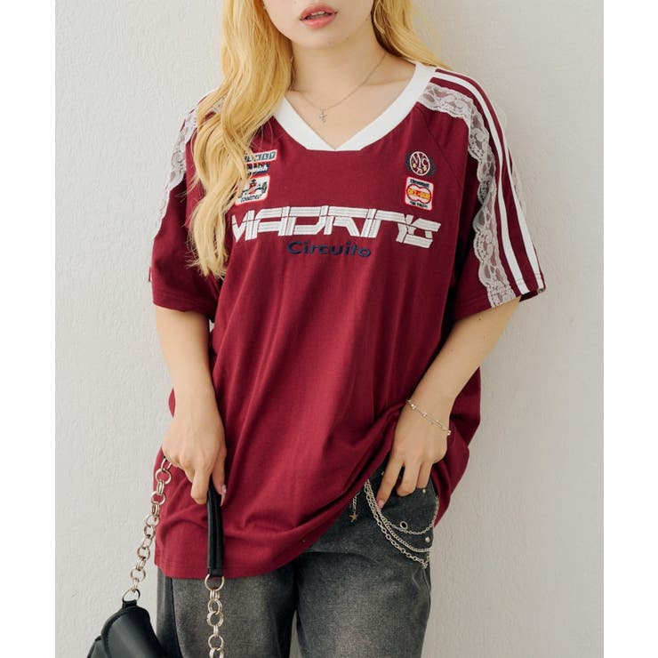 袖レースゲームTシャツ | NICE CLAUP / OLIVE des OLIVE　OUTLET | 詳細画像25 