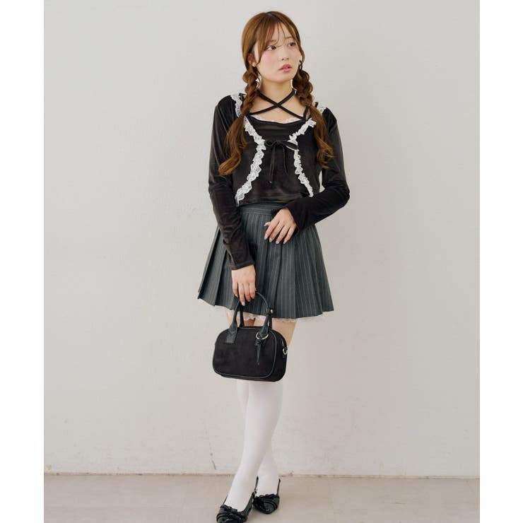 レース付きベロアボレロキャミセット | NICE CLAUP / OLIVE des OLIVE　OUTLET | 詳細画像9 