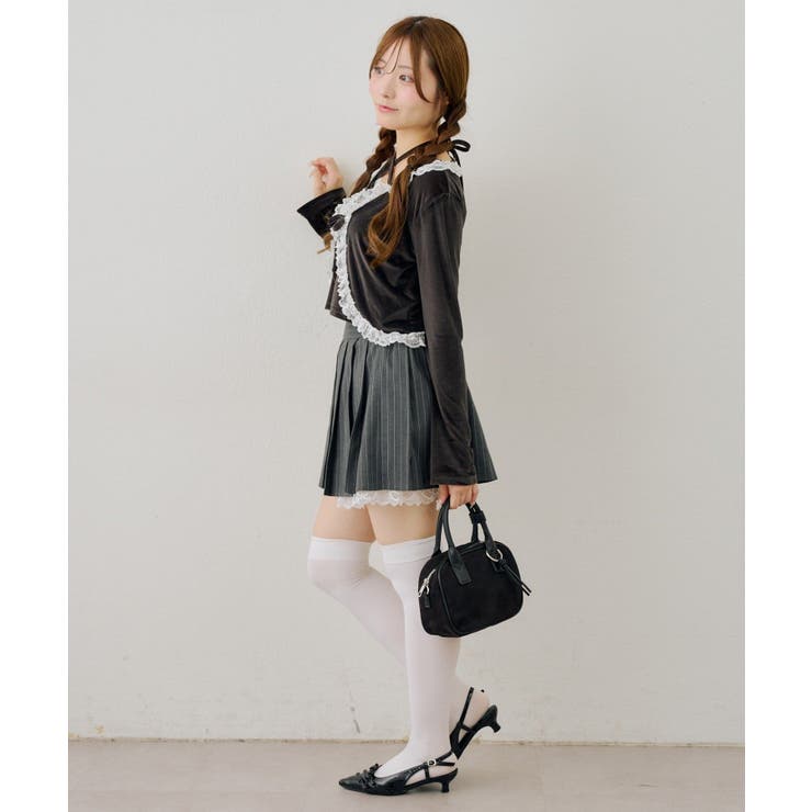 レース付きベロアボレロキャミセット | NICE CLAUP / OLIVE des OLIVE　OUTLET | 詳細画像12 