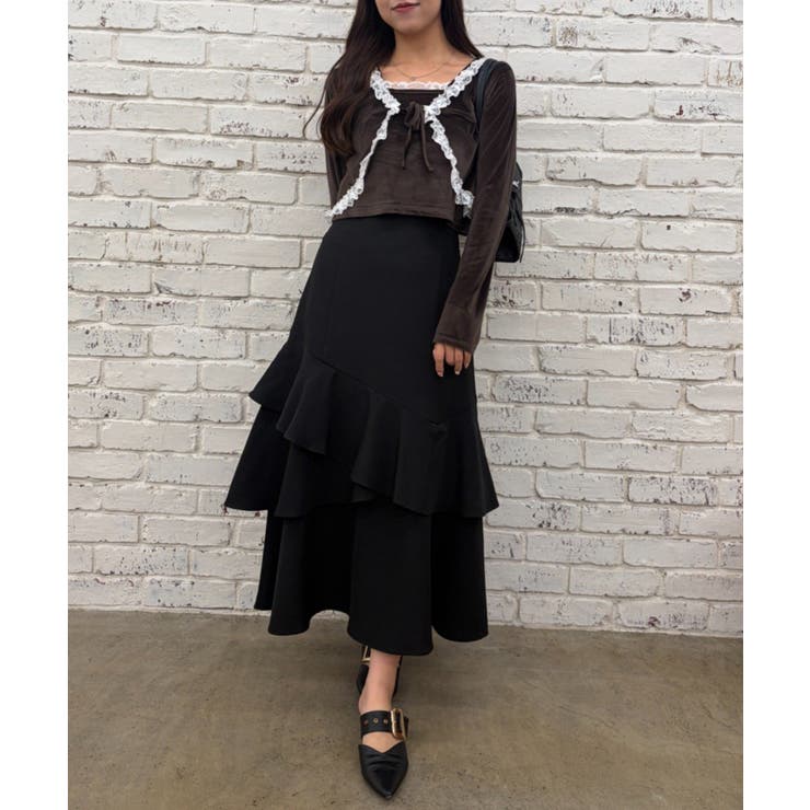 レース付きベロアボレロキャミセット | NICE CLAUP / OLIVE des OLIVE　OUTLET | 詳細画像18 