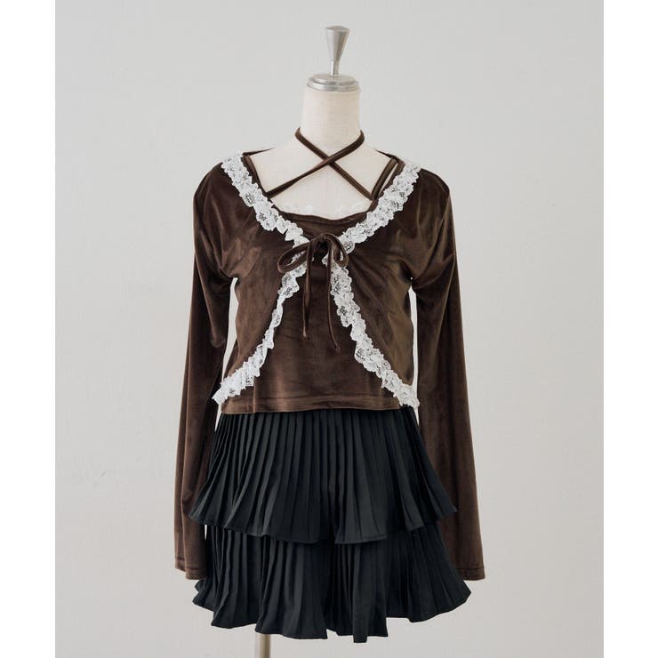 レース付きベロアボレロキャミセット | NICE CLAUP / OLIVE des OLIVE　OUTLET | 詳細画像21 