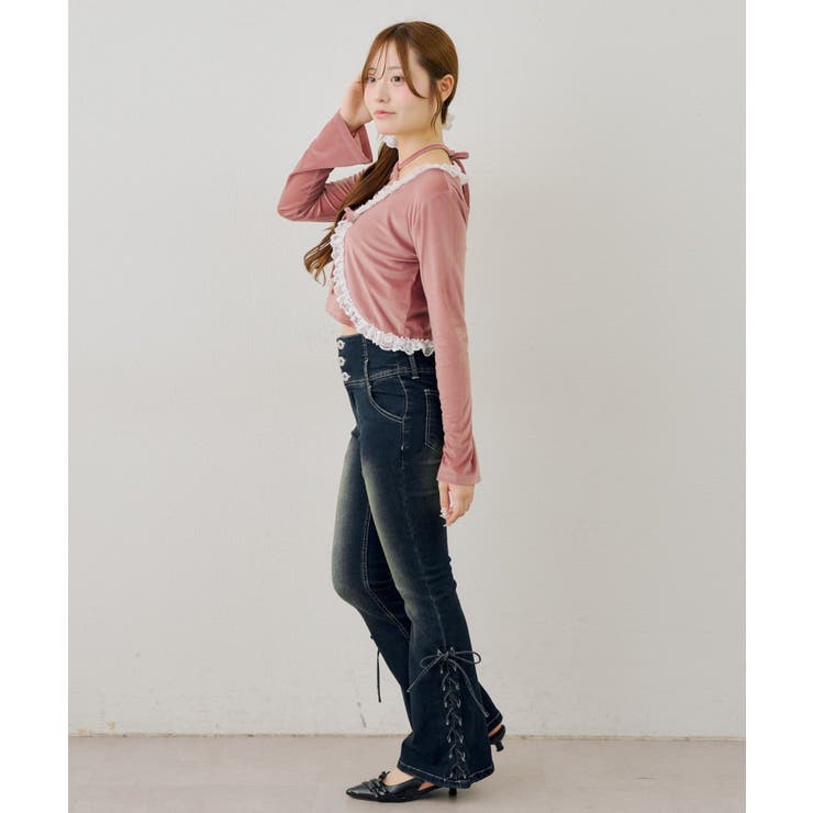 レース付きベロアボレロキャミセット | NICE CLAUP / OLIVE des OLIVE　OUTLET | 詳細画像25 