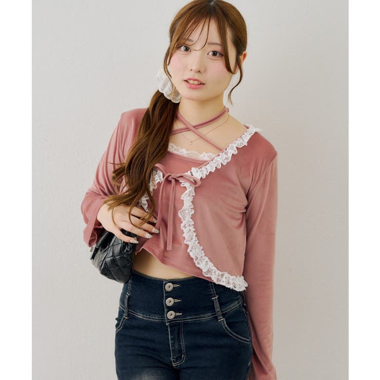 レース付きベロアボレロキャミセット | NICE CLAUP / OLIVE des OLIVE　OUTLET | 詳細画像27 