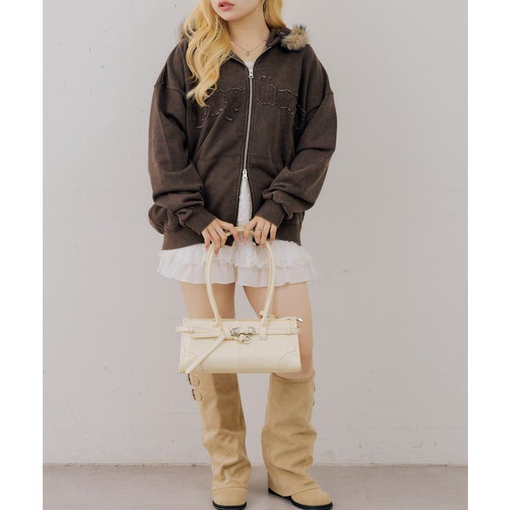 フェイクファー付ピグメントパーカー | NICE CLAUP / OLIVE des OLIVE　OUTLET | 詳細画像19 