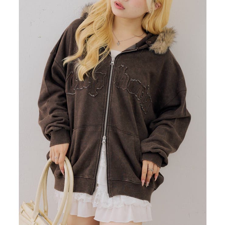 フェイクファー付ピグメントパーカー | NICE CLAUP / OLIVE des OLIVE　OUTLET | 詳細画像23 