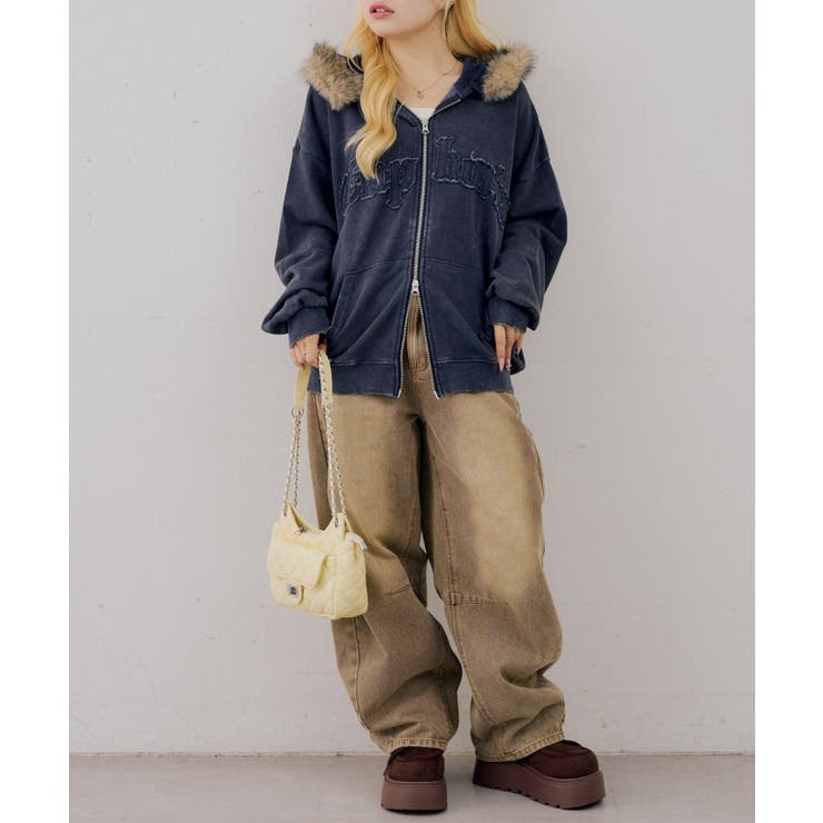 フェイクファー付ピグメントパーカー | NICE CLAUP / OLIVE des OLIVE　OUTLET | 詳細画像30 