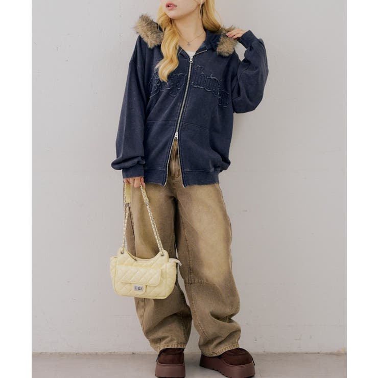 フェイクファー付ピグメントパーカー | NICE CLAUP / OLIVE des OLIVE　OUTLET | 詳細画像33 