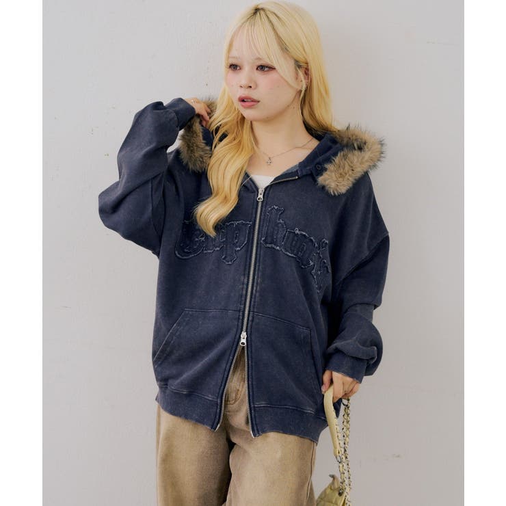 フェイクファー付ピグメントパーカー | NICE CLAUP / OLIVE des OLIVE　OUTLET | 詳細画像37 