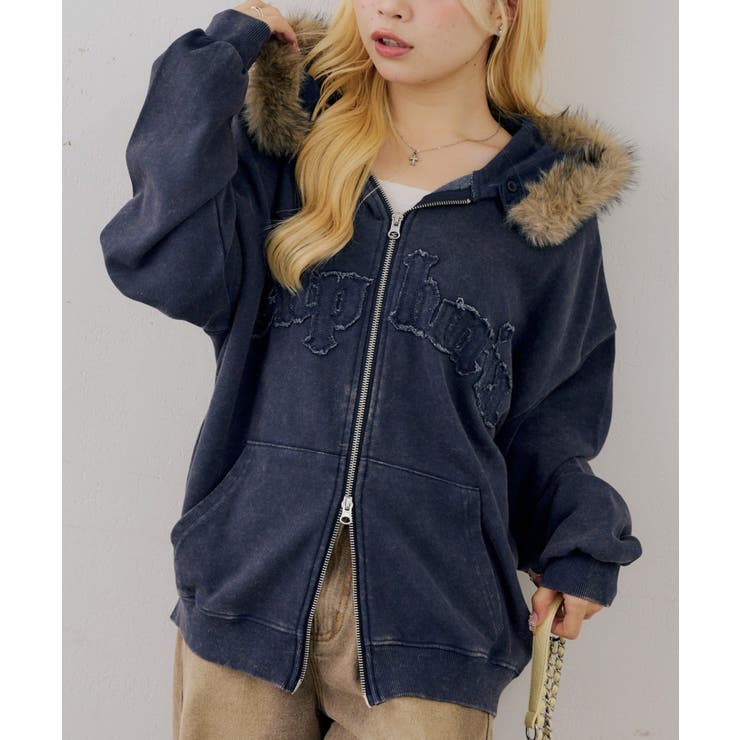フェイクファー付ピグメントパーカー | NICE CLAUP / OLIVE des OLIVE　OUTLET | 詳細画像38 