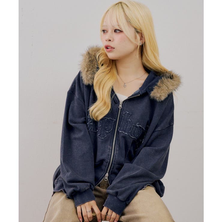 フェイクファー付ピグメントパーカー | NICE CLAUP / OLIVE des OLIVE　OUTLET | 詳細画像40 