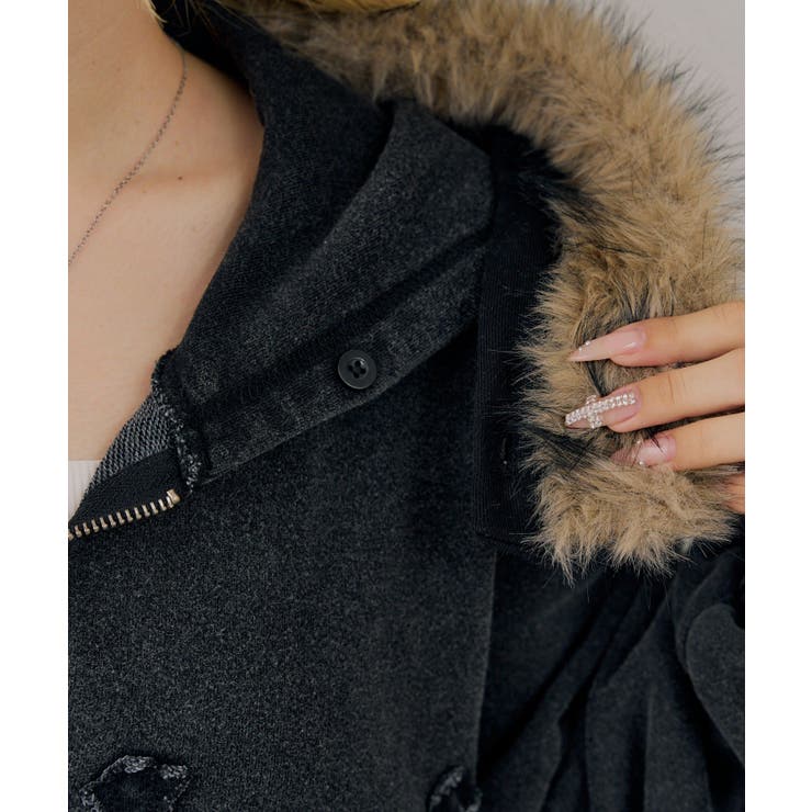 フェイクファー付ピグメントパーカー | NICE CLAUP / OLIVE des OLIVE　OUTLET | 詳細画像46 