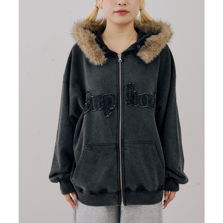 フェイクファー付ピグメントパーカー | NICE CLAUP / OLIVE des OLIVE　OUTLET | 詳細画像47 