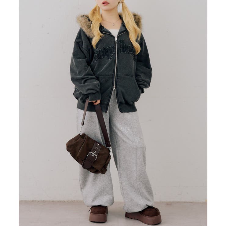 フェイクファー付ピグメントパーカー | NICE CLAUP / OLIVE des OLIVE　OUTLET | 詳細画像56 