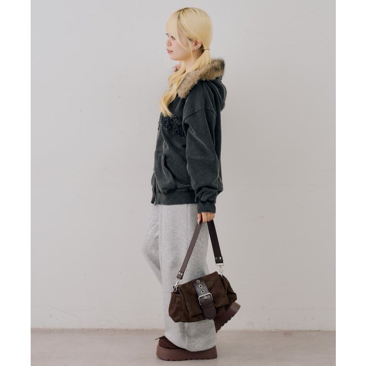 フェイクファー付ピグメントパーカー | NICE CLAUP / OLIVE des OLIVE　OUTLET | 詳細画像58 