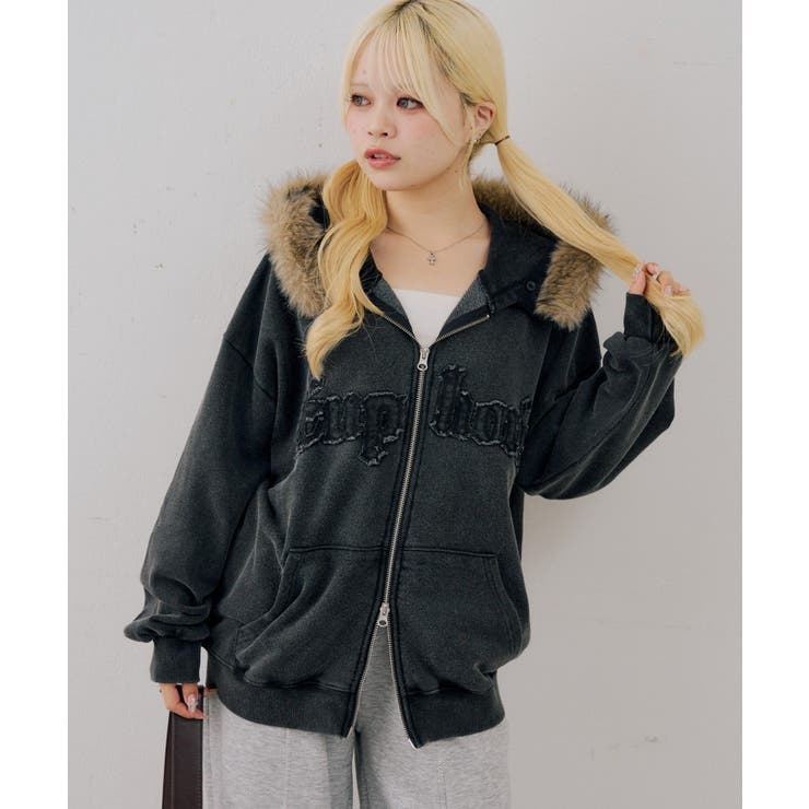 フェイクファー付ピグメントパーカー | NICE CLAUP / OLIVE des OLIVE　OUTLET | 詳細画像63 