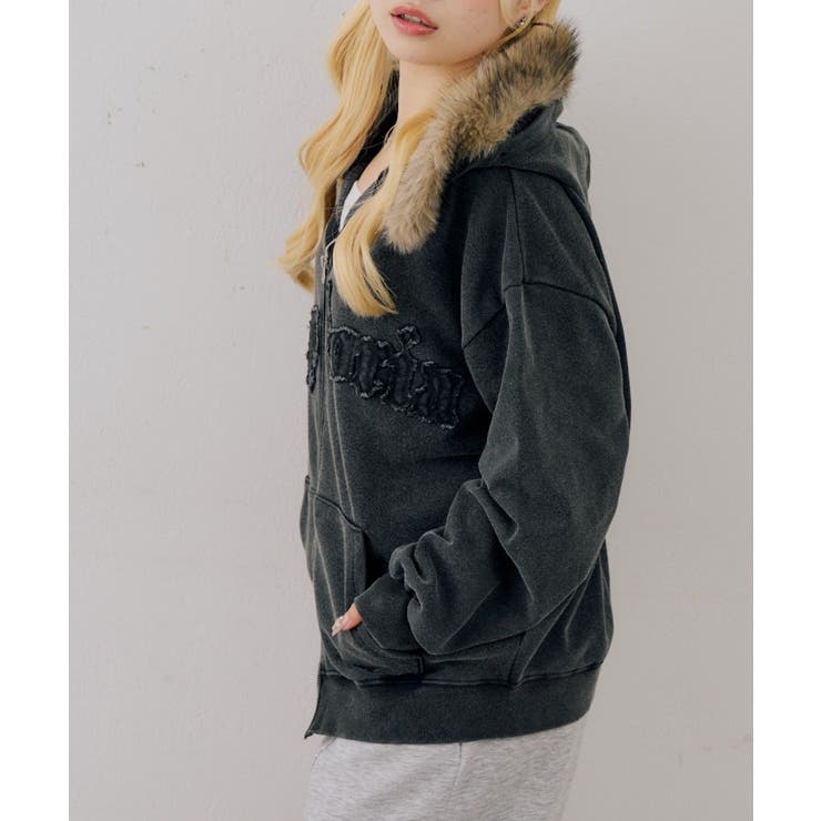 フェイクファー付ピグメントパーカー | NICE CLAUP / OLIVE des OLIVE　OUTLET | 詳細画像64 