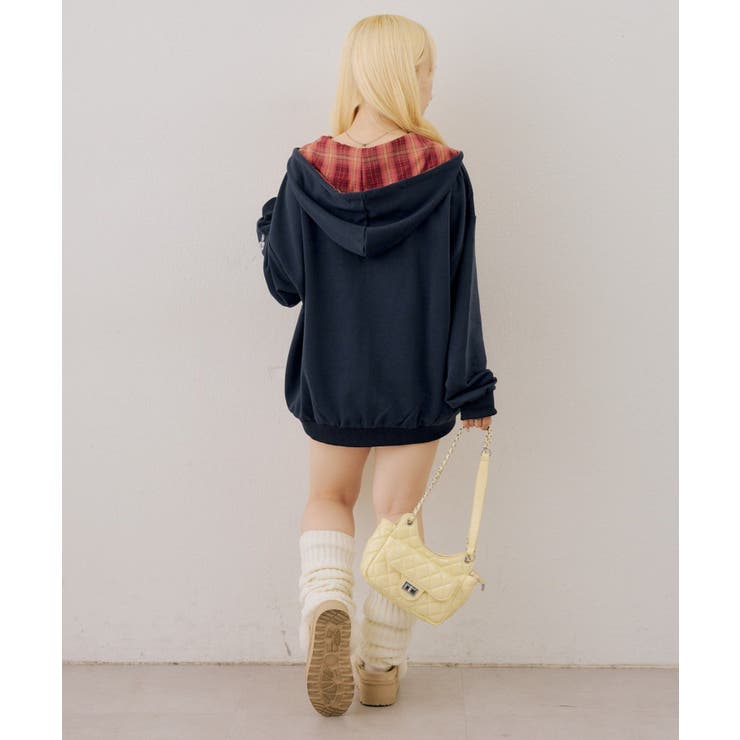 裏毛配色ロゴジップパーカー | NICE CLAUP / OLIVE des OLIVE　OUTLET | 詳細画像9 