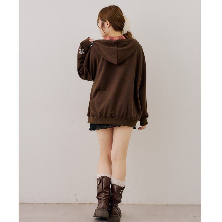 裏毛配色ロゴジップパーカー | NICE CLAUP / OLIVE des OLIVE　OUTLET | 詳細画像18 