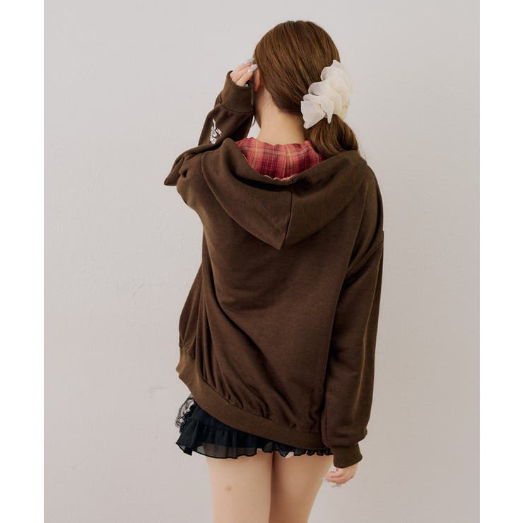 裏毛配色ロゴジップパーカー | NICE CLAUP / OLIVE des OLIVE　OUTLET | 詳細画像22 