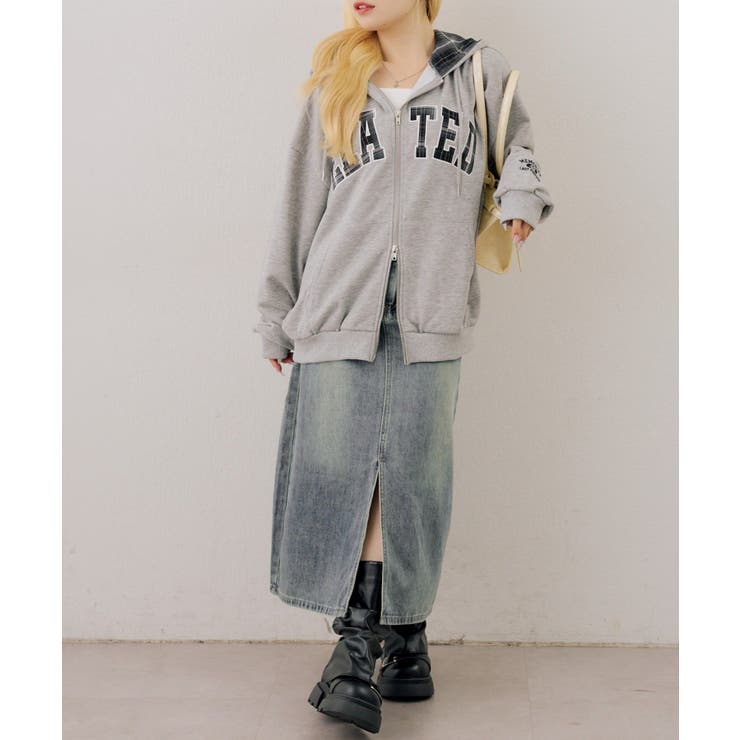 裏毛配色ロゴジップパーカー | NICE CLAUP / OLIVE des OLIVE　OUTLET | 詳細画像26 
