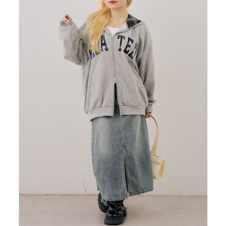 裏毛配色ロゴジップパーカー | NICE CLAUP / OLIVE des OLIVE　OUTLET | 詳細画像27 