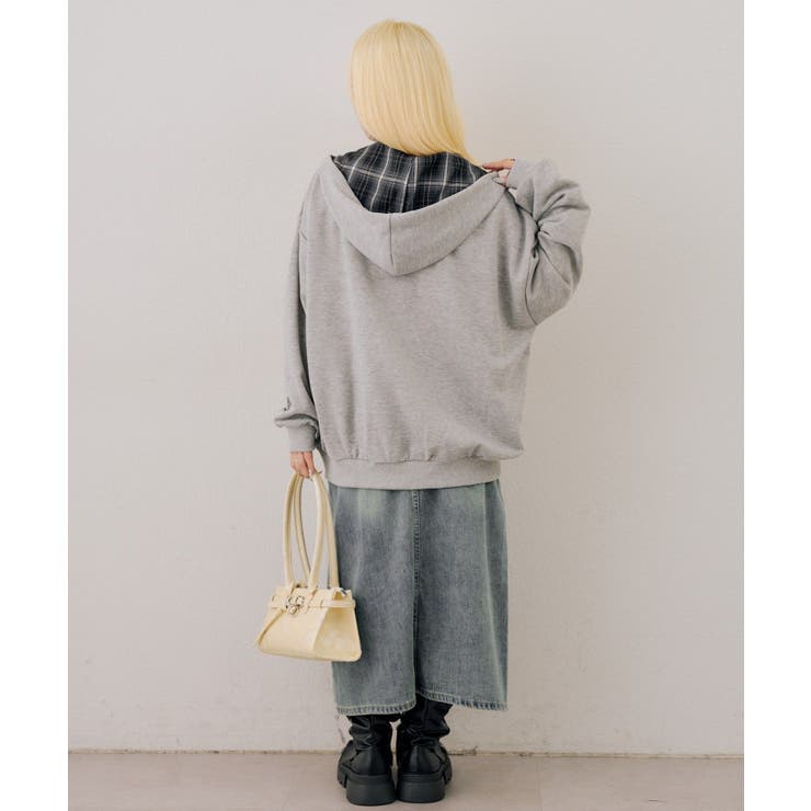 裏毛配色ロゴジップパーカー | NICE CLAUP / OLIVE des OLIVE　OUTLET | 詳細画像30 