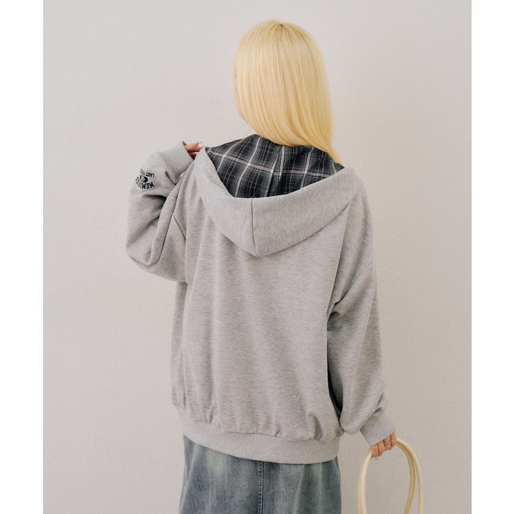 裏毛配色ロゴジップパーカー | NICE CLAUP / OLIVE des OLIVE　OUTLET | 詳細画像33 