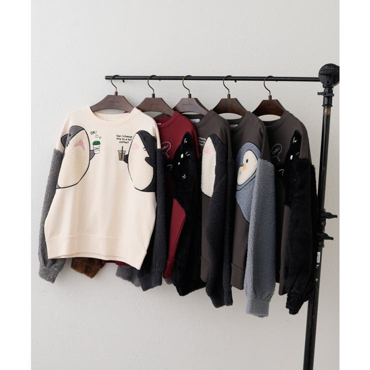 ゆるキャラひょっこり袖スエットプルオーバー | NICE CLAUP / OLIVE des OLIVE　OUTLET | 詳細画像13 